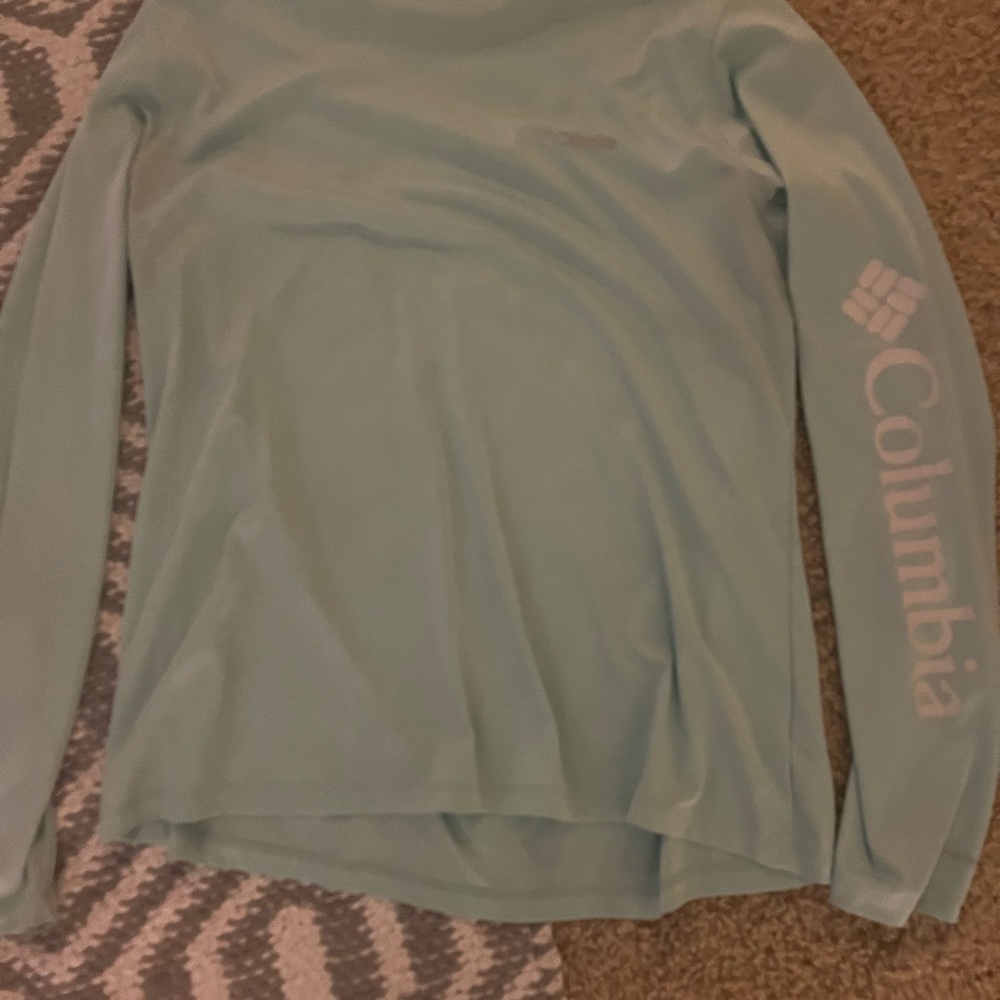 Columbia teal fishing shirt